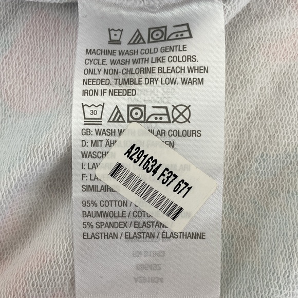 Denim & Co. Beach Coral Print Zip Front Short Sleeve Hoodie - Picture 9 of 10